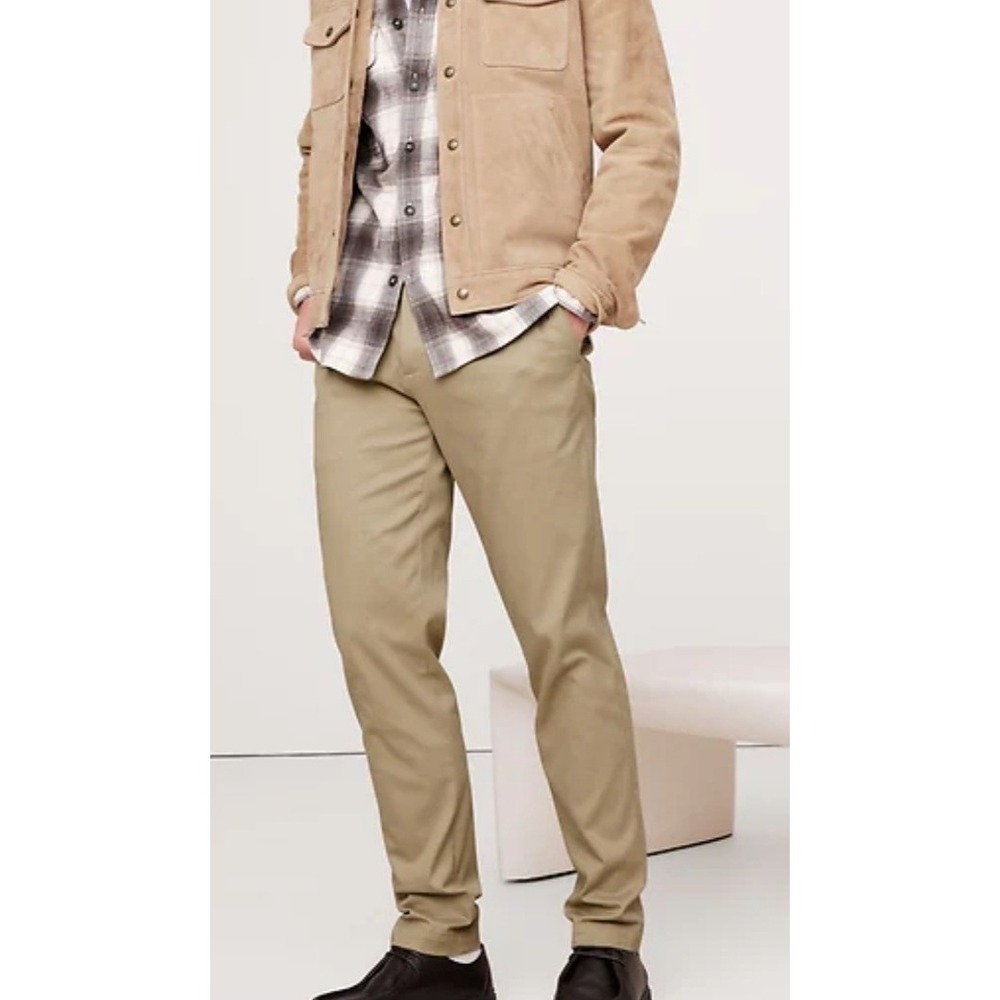 Banana Republic Athletic Rapid Movement Chino Khaki Beige Pants 38x30 Mens